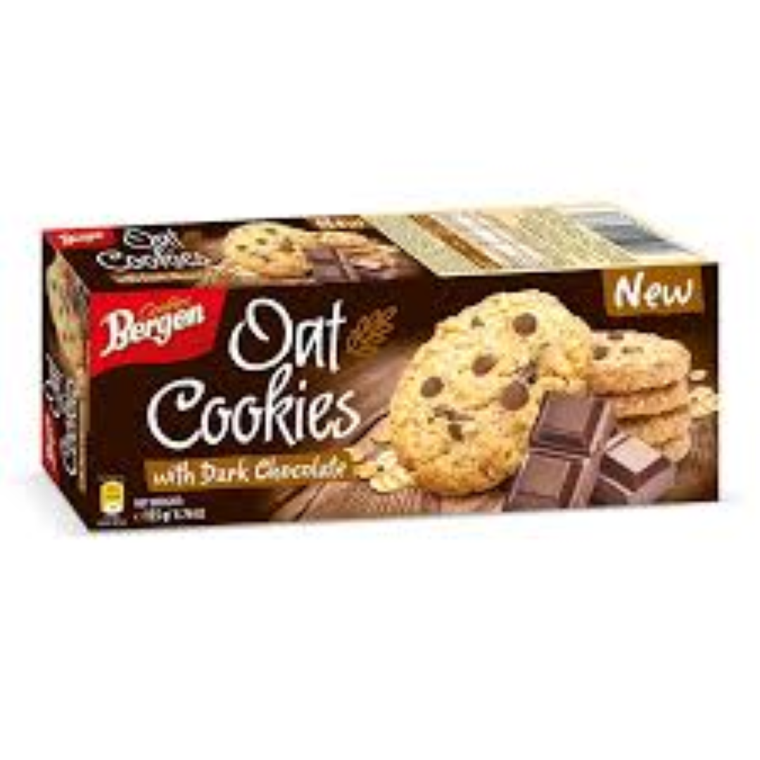 BERGEN OAT COOKIES WITH DARK CHOC 135G